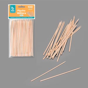 PA BROCHETAS 15CMS (BOLSA 100 UNID)