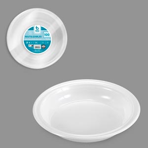PL PLATO HONDO 20,5 CM (100U)