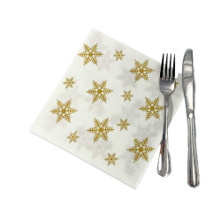 SE SERVILLETA BLANCA/ ORO 40X40 P&P
