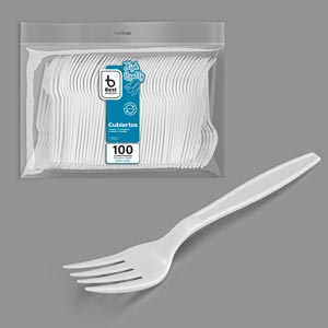 CB TENEDOR BCO 180MM (100U)