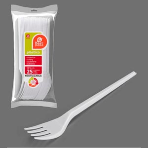 CB TENEDOR BLANCO 25U/B